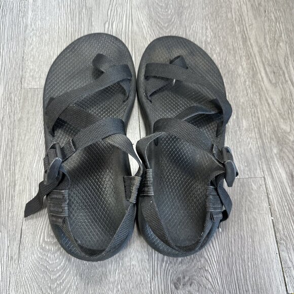 CHACO Mens Z/Cloud 2 Sport Hiking Sandal Sz 9 Black Strappy Toe Loop Adjustable main image 4